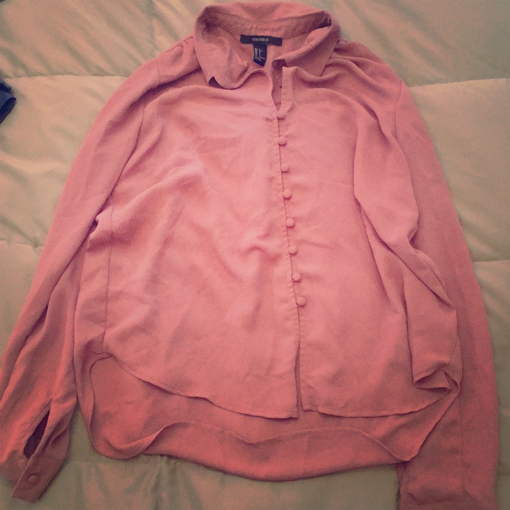 Long sleeve sheer top